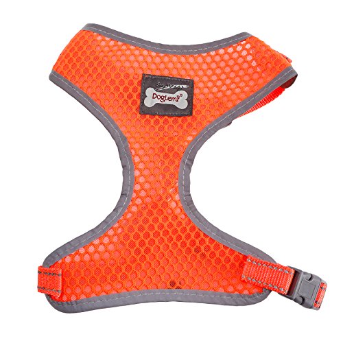 Hund Halsband Hundegeschirr Brustgeschirr Softgeschirr Sicherheitsgeschirr Orange