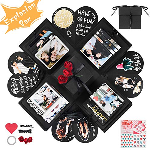 YITHINC Überraschungsbox, Kreative Explosion Box DIY Geschenk Scrapbook und Foto-Album Geschenkbox als Geburtstagsgeschenk über die Liebe, Überraschung zum Öffnen