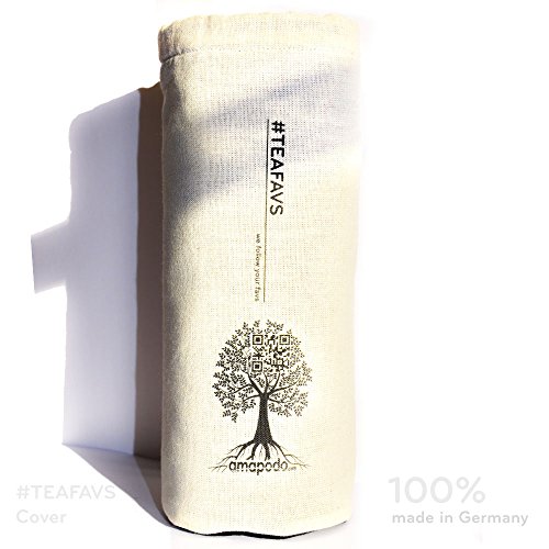 amapodo Schutzhülle Flaschenhülle Cover für Teebereiter Teeflasche Flasche Teekanne Flaschentasche Tasche Thermohülle Isolierhülle Isoliertasche Hülle bag sleeve pouch aus Baumwolle & Filz in Öko-Qualität