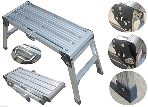 ALU Arbeitsplattform Trittleiter Leiter Klappleiter Plattform Gerüst Gerüstleiter