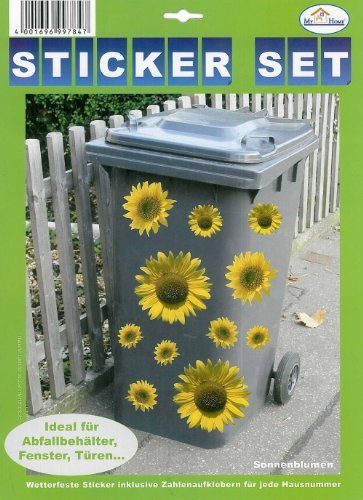 My Home Mülltonnen-Sticker 'Sonnenblumen'