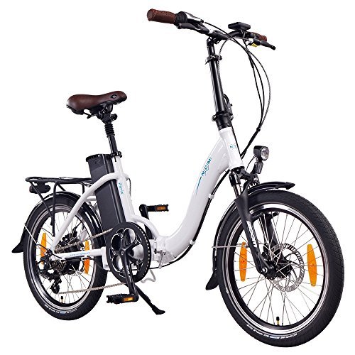 NCM Paris 20 Zoll E-Bike,E-Faltrad,36V 15Ah 540Wh Akku,250W Das-Kit Heckmotor,mechanische Scheibenbremsen (Paris Weiß)