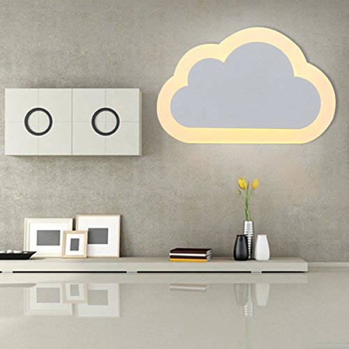 Wandlampe Kreative LED Wandleuchte Kinderzimmer - ELINKUME 12w Wandleuchten Wolkenform  Acryl für Gasse, Korridor, Zimmer, Korridor, Flur