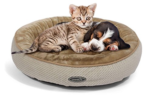 Pecute Hundebett Haustierbett für Katzen und Hunde Ovale Form Weicher Plüsch Haustier-Schlafsack Maschine waschbar (S)