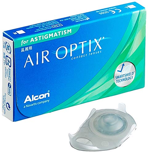 Alcon Air Optix for Astigmatism Monatslinsen weich, 3 Stück / BC 8.7 mm / DIA 14.5 / CYL -0.75 / ACHSE 180 / -3.75 Dioptrien