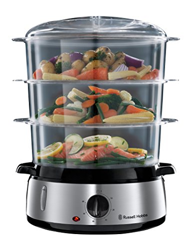 Russell Hobbs Cook@Home 19270-56 Dampfgarer (800 Watt, 9 Liter) silber/schwarz