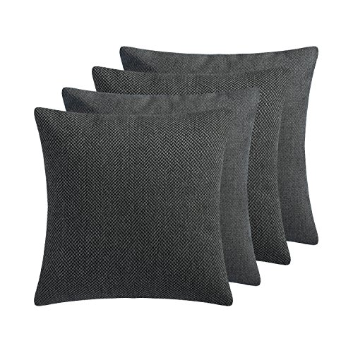 sabeatex 4 Stück Sofakissen- Set mit Softline Füllkissen Couchkissen, Dekokissen, Bezugstoff/Comfortline mit RV, Größe 40x40, Design Matera Made in Germany