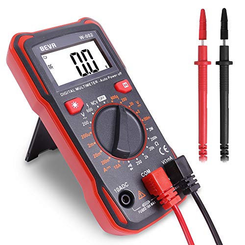 Digital Multimeter Durchgangsprüfer Multimeter Voltmeter, AC/DC Multi Tester Spannung, Strom, Widerstand, 2 Jahre Garantie von BEVA