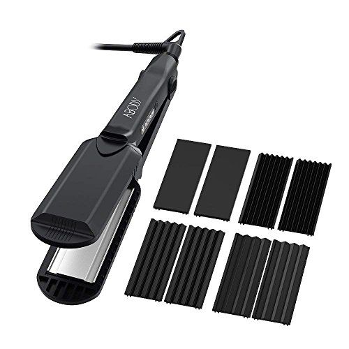 Abody Kreppeisen für Haare 4 in 1 Haarglätter Functional Haarglätter und Lockenwickler Professionelle Flat Iron Temperaturregelung 160-220 ° EU-Stecker