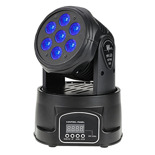 Docooler RGBW 4in1 LED Stadiums Effekt/Bewegliches Hauptlicht, Wash Beleuchtung, DMX512 9/14 Kanal für DJ Verein Disco Stadiums Partei Beleuchtung, 7 LEDs 70W