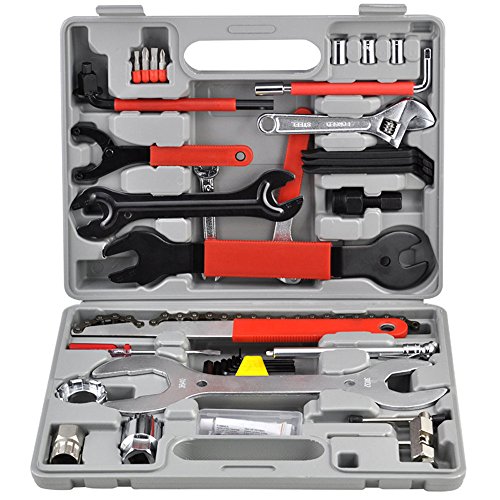 LARS360 44 tlg. Fahrrad Reparaturset Werkzeugkoffer Fahrrad Werkzeug Bike Tool Set Multifunktionswerkzeug