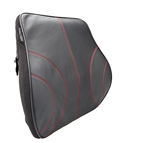 Koyoso Orthopädisches Rücken-Kissen Lordosenstütze Lendenkissen für Auto Schwarz