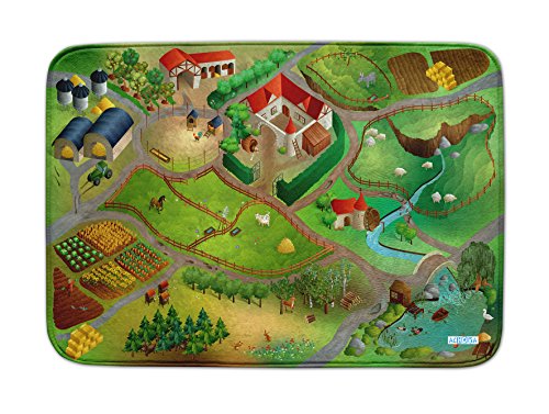 Spielteppich Ultrasoft - Rutschfest 100 x 150 cm (Stadt und Meer)
