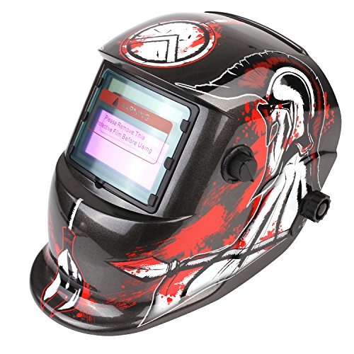 FIXKIT Solar Schweißhelm Automatik Schweißhelme Großes sichtfeld  für die Anwendungen MIG/MAG/TIG/Schleifen/Lichtbogenschweißen/Plasma schneiden- CE/RoHS zertifiziert (Ritter)