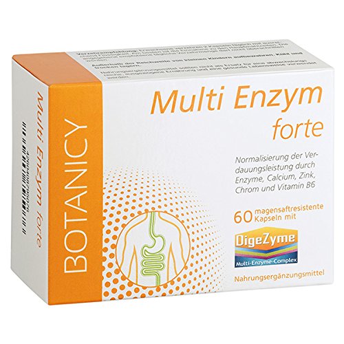 MULTI ENZYM forte mit DigeZyme - Einzigartige Kombination von Verdauungsenzymen für eine bessere Vedauung und ein stabiles Immunsystem - 60 vegane Kapseln (Monatspackung)