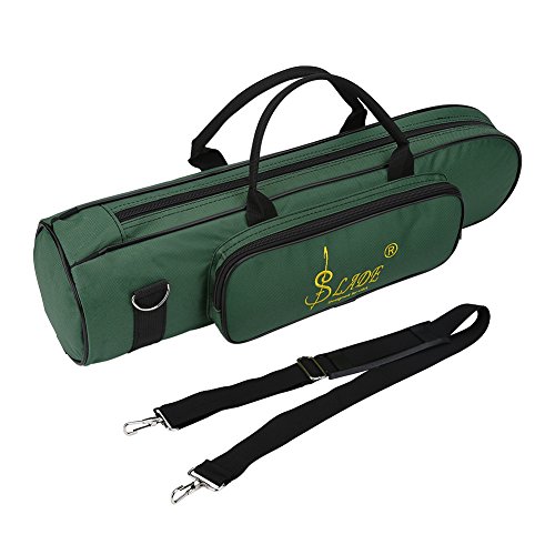 Trompete Tasche, Oxford Tuch Stoßfest Trompete Tasche mit Schultergurt und Griffgriff(Grün)