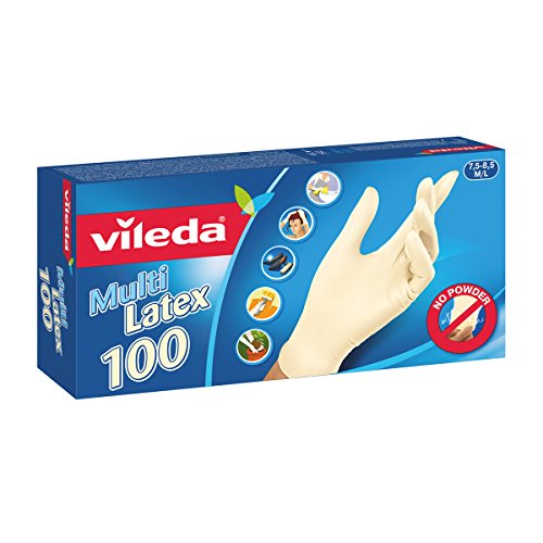 Vileda Multi Latex Einmalhandschuhe ungepudert, Größe M/L