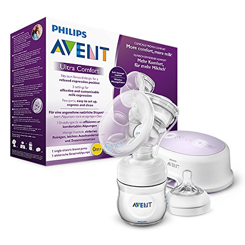 Philips Avent SCF332/31 Elektrische Komfort-Einzelmilchpumpe, weiß