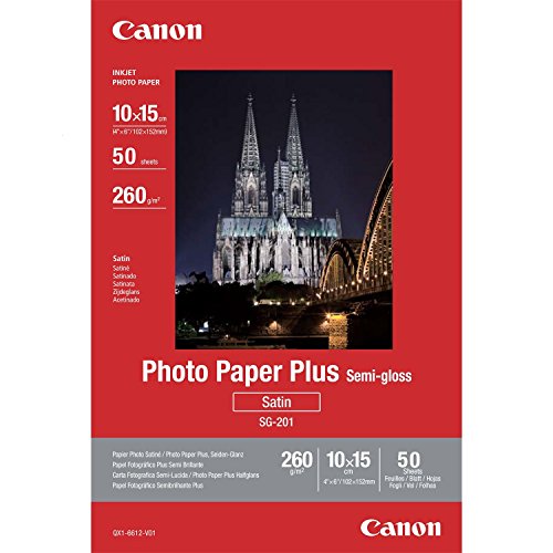 Canon SG-201 Fotopapier Plus Seidenglanz, matt (260 g/qm), 10 x 15 cm, 50 Blatt