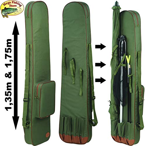 Mega Fishing Deluxe Rutenfutteral/Rutentasche - 1,35m & 1,75m - Futteral Ruten & Zubehör Tasche (175)