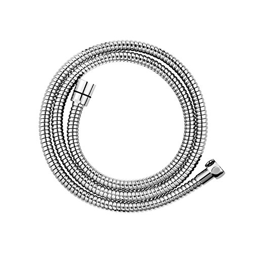 CLOFY Hochwertiger Brauseschlauch 1,5m lange Edelstahl Metaflex Doppel-Lock 1/2, Duschschlauch Brauseschlauch, 10 Jahre Zufriedenheitsgarantie， Chrom