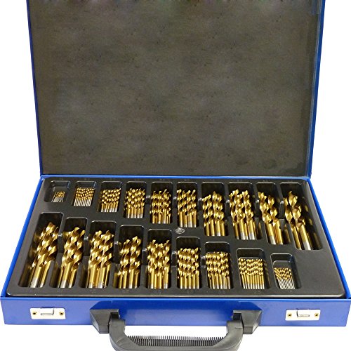 SAILUN Metallbohrer Set 170-teilig Metallbohrersortiment HSS geschliffen, Split Point Handbohrmaschine Profi-Steinbohrersatz Bohrer Set Spiralbohrer Bohrersets (170 pcs)