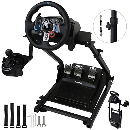 FlowerW G29 Lenkradständer für Logitech G27 G25 G29 und G920 Lenkrad mit V2 Support Spiel Support Nur Rad Unterstützung und Pedal Nicht Enthalten