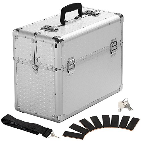 Yaheetech Alu Werkzeugkoffer Multikoffer Werkzeugkiste Koffer+ Schlüssel Tragegurt