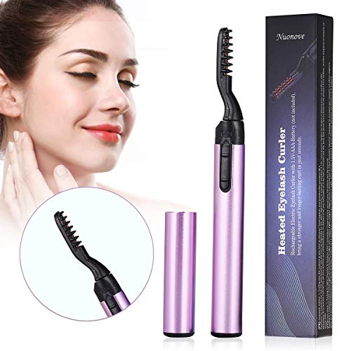 Beheizbare Wimpernzange, Heated Eyelash Curler, Profi Beheizbare Elektrische Wimpernzange, Portable Elektrische Wimpernzange für Geschwungene Wimpern Schmerzfreie Geschwungene Schönheit Make Up Tool