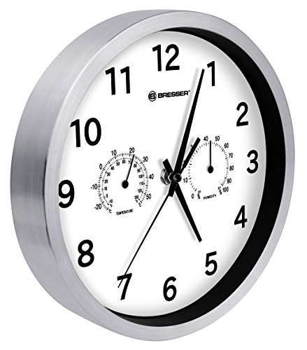 Bresser Funkuhr MyTime Thermo-Hygro, weiß
