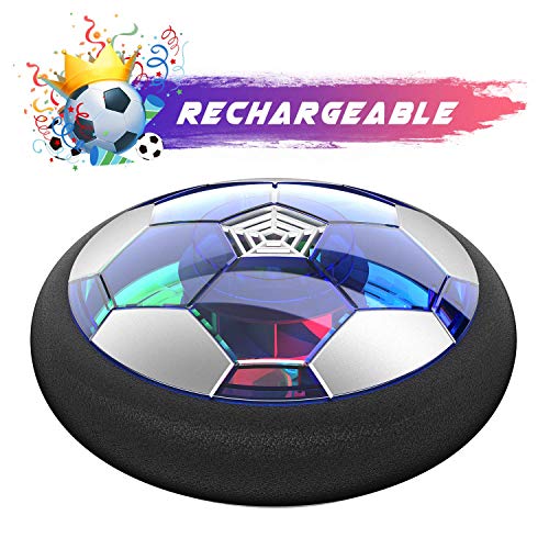 Ucradle Air Power Fußball - 2019 Wiederaufladbar Hover Ball Indoor Football mit LED, Super Spaß beim Fußballspielen in Innenräumen, Perfekt für Kinder Jungen Mädchen(AA Batterien Wird Nicht benötigt)