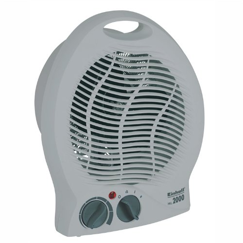 Einhell Heizlüfter HKL 2000 (2000 Watt, 2 Heizstufen, Ventilatorbetrieb, stufenloser Thermostatregler, Tragegriff)