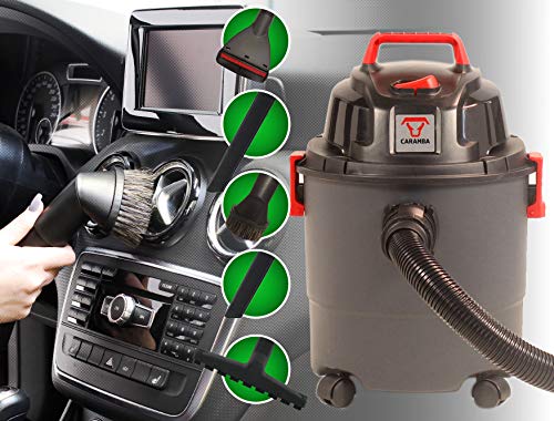 CARAMBA Auto 5.0 Nass Trocken Sauger - Staubsauger mit Blasfunktion mit 5 Düsen - perfekt abgestimmt für die Auto Innen Reinigung, Polster Sitze Fußmatten Kofferraum sowie zum trocknen und ausblasen