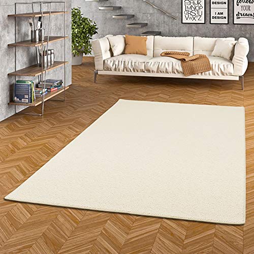 Unbekannt Natur Wolle Teppich Berber Malta Wollweiss, Größe:160x200 cm