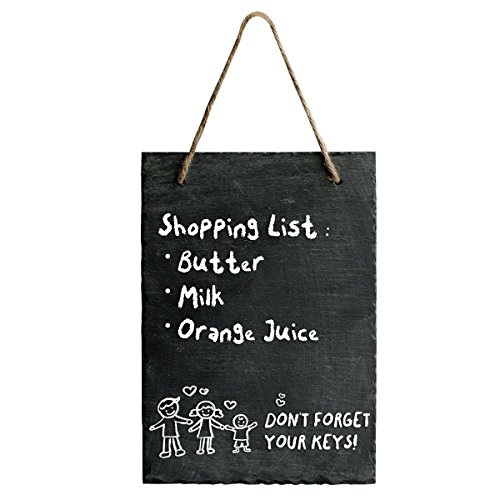 Sweese 3201 Kreidetafel Schiefertafel Vintage zum Aufhängen, für Küche Wand, Hochzeit, oder Menü Zeichen, 30 x 20 cm