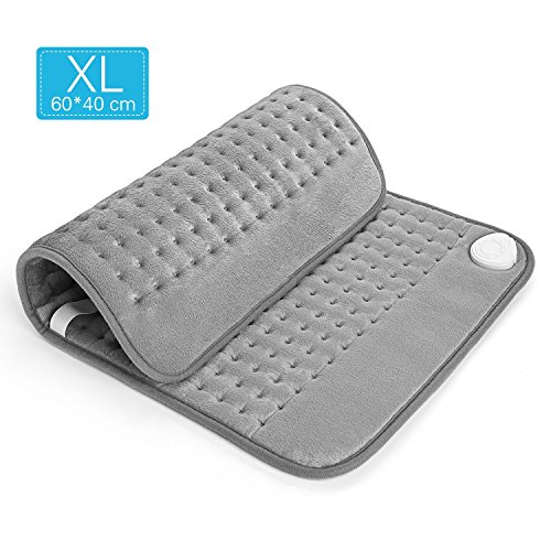 Heizkissen mit Abschaltautomatik und Schnell Heiztechnik, verstellbaren Gürtel Wärmekissen für Rücken Nacken Shultern 40 * 60 cm