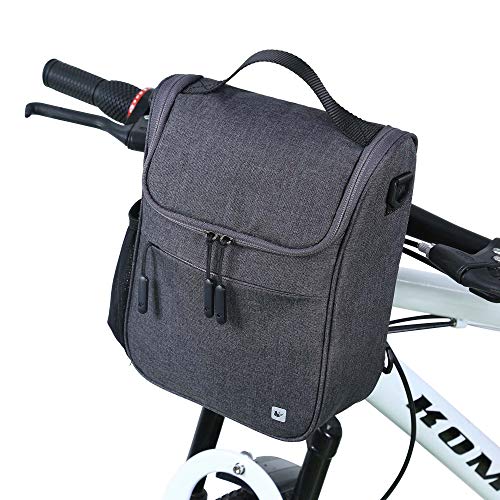Rhinowalk Fahrrad Lenkertasche 5L Wasserdichte Fahrrad Fronttasche für jedes Fahrrad mit Abnehmbaren Schultergurt und Regen-Abdeckung Für Radfahren