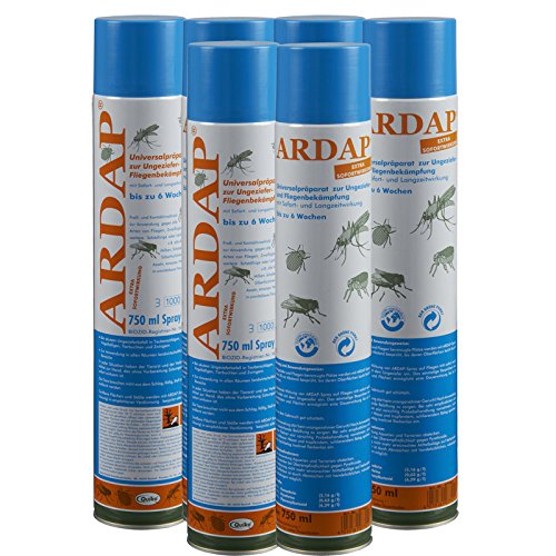 6 x 750 ml Ardap Ungezieferspray Quiko Das Original mit Langzeitwirkung