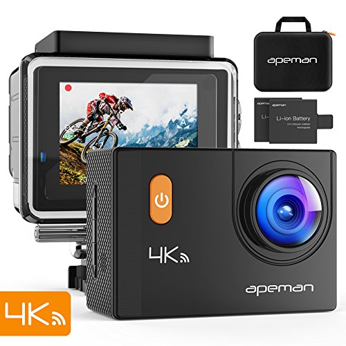 apeman Action Cam 4K WiFi 20MP Unterwasser Kamera wasserdicht 30M Camcorder