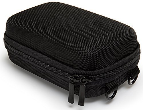 Bundlestar Hardcase PURE BLACK Größe L Kameratasche schwarz (mit Schultergurt und Gürtelschlaufe) Für Sony CyberShot HX50 HX60 HX80 HX90 -- Nikon CoolPix A900 S9900 -- Panasonic Lumix DMC TZ81 TZ71 -- Canon PowerShot SX710 SX720