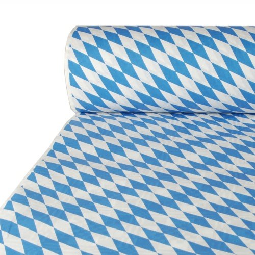 PAPSTAR Papiertischtuch/Tischtuchrolle mit Damastprägung Bayerisch Blau (1 Stück) 50 x 1 m, für Haushalt, Gastronomie oder Festlichkeiten, beliebig zuschneidbar, 12544