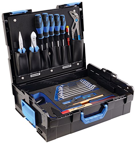 GEDORE L-BOXX 136 - 23 teilig / Der Azubi Werkzeugkoffer mit Check-Tool-Einlage / Profi Werkzeuge für jede Gelegenheit / Spannungsprüfer