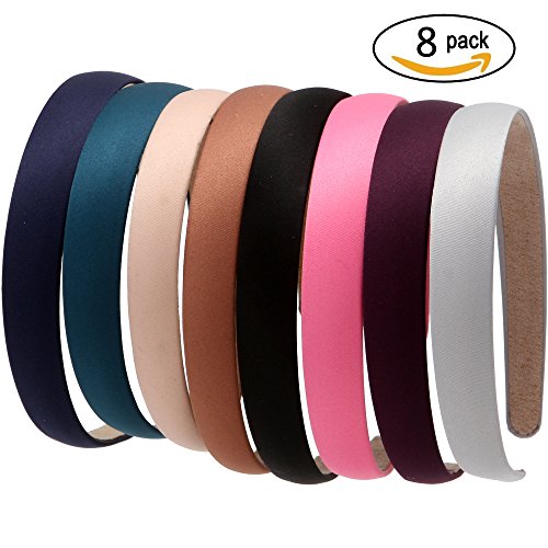 Yishenyishi, rutschfester Haarreif für Frauen, Breite: 2 cm, 8 Stück.