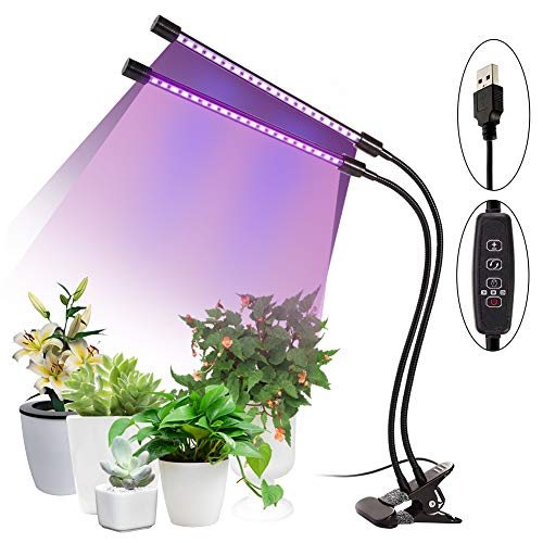 Pflanzenlampe, Led Pflanzenlampe, LED Grow Light, Pflanzenlicht mit Automatische Zeitschaltuhr, Vollspektrum, 5 Stufen Helligkeit, 360°Einstellbar für Zimmerpflanzen Gartenarbeit Gewächshaus