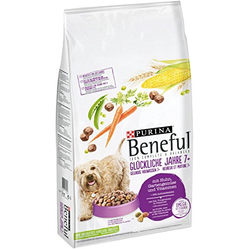 Purina Beneful Hundetrockenfutter Glückliche Jahre 7+ (mit Huhn, Gartengemüse und Vitaminen) 12kg Sack