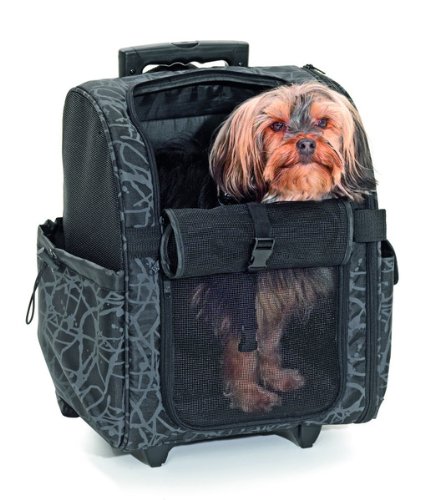 Karlie Smart Trolley City, Transporttrolley für Hunde aus Nylon, 32 x 29 x 52 cm, schwarz
