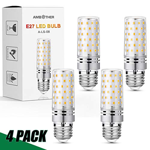AMBOTHER E27 LED Glühbirnen, 16W 1600LM Warmweiß LED statt 120W Glühlampe, E27 Mais Lampen Birnen Maiskolben Leuchtmittel Kleine Kerze Licht, AC 220-240V Kein Flackern, 4er Pack