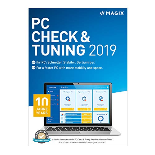MAGIX PC Check & Tuning – Version 2019 – Macht Ihren PC: Schneller. Stabiler. Geräumiger. | Standard | PC | PC Aktivierungscode per Email