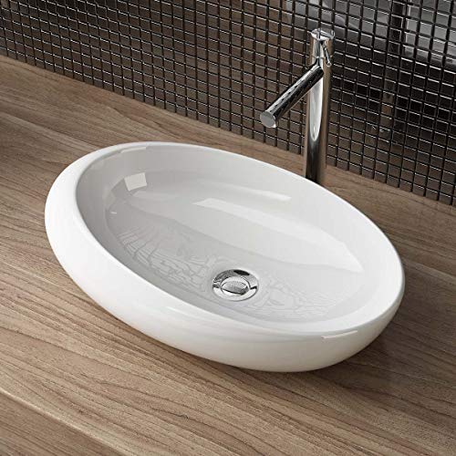 Waschbecken24 DESIGN KERAMIK AUFSATZWASCHBECKEN WASCHSCHALE HANDWASCHBECKEN GÄSTE WC TOP A290