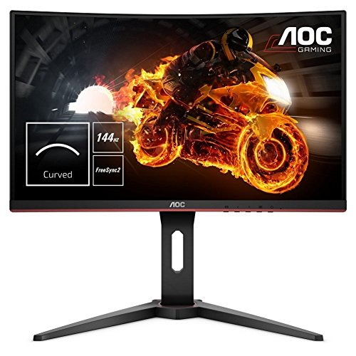 AOC Gaming C24G1 59,9 cm (24 Zoll) Curved Monitor (HDMI, DisplayPort, FreeSync, 1ms Reaktionszeit, 144 Hz, 1920x1080) schwarz